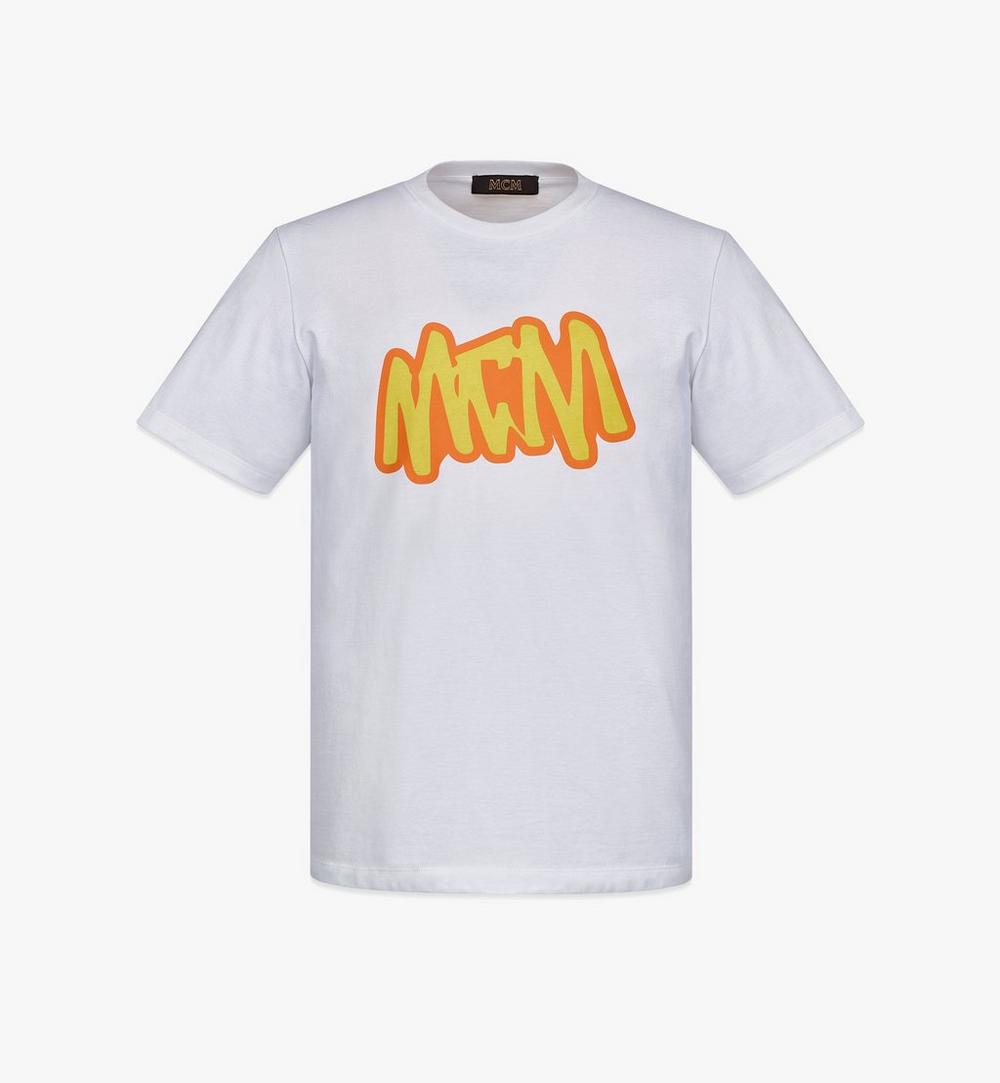Men’s MCM Sommer Logo Print T-Shirt in Organic Cotton 1